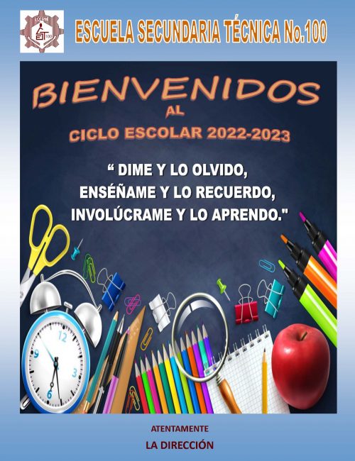 BIENVENIDA AL CICLO ESCOLAR 2022-2023